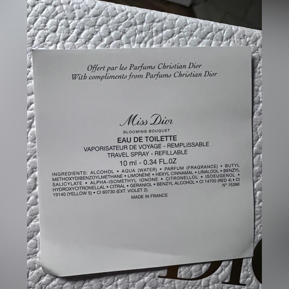 Dior Around the World Gift Set, Dior Refillable perfume and Bucket Travel Bag - Picture 10 of 11